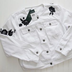 NWT Ralph Lauren White Denim Jacket L